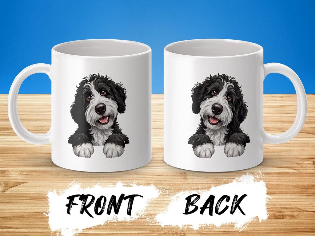 Curious Sheepadoodle Mug in by Puppy Jo