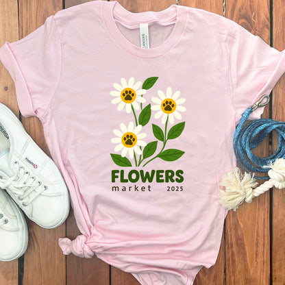 Flowers Market 2025 Graphic Pink T Shirt product