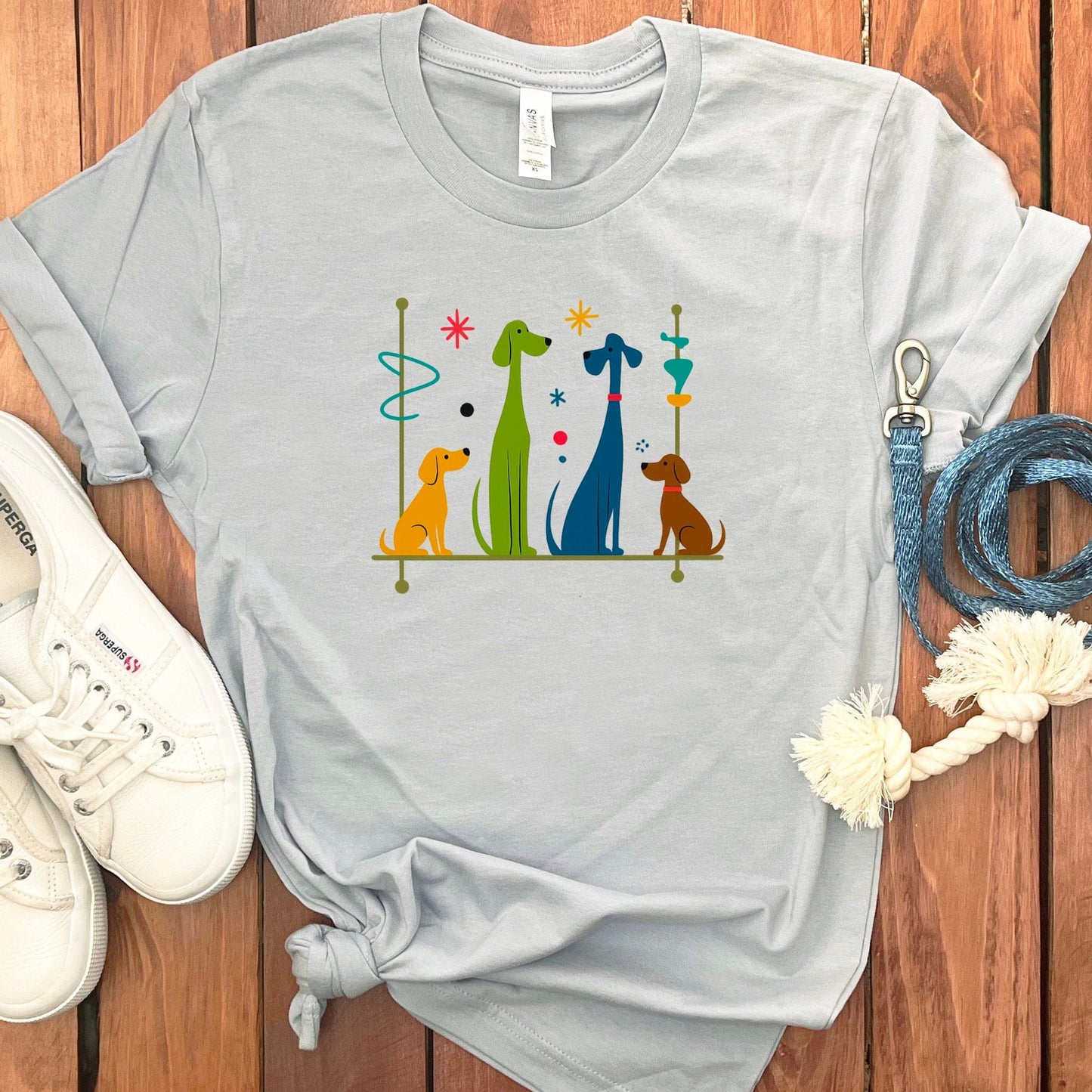 Colorful Artistic Dogs Graphic Tee product
