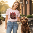 Chocolate Labradoodle Coquette T-Shirt
