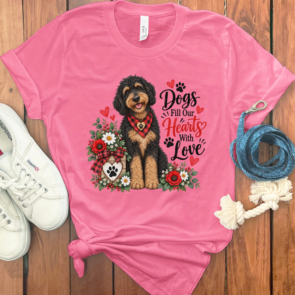 Phantom Goldendoodle Hearts Love T-Shirt