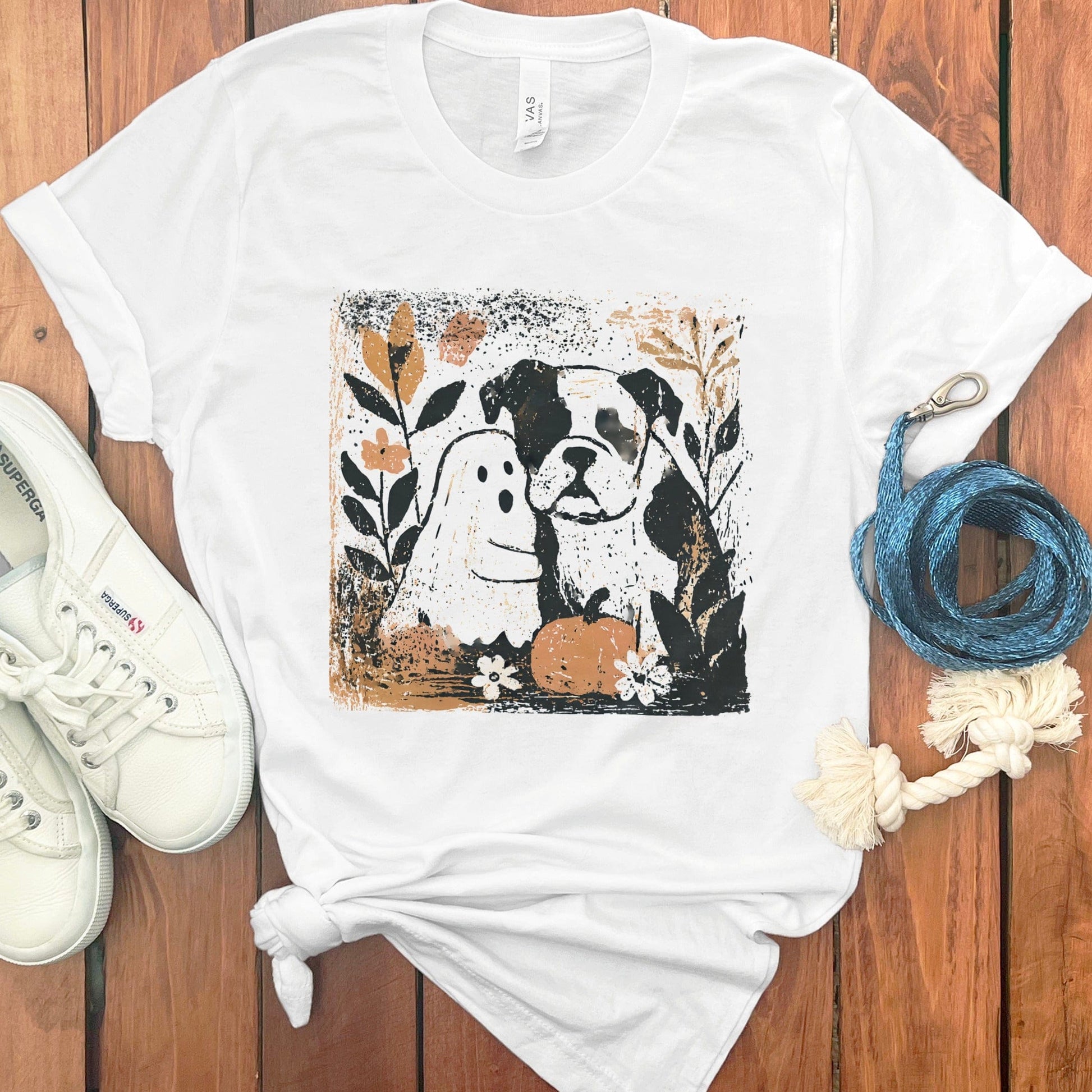 Cute Ghost and Dog Halloween Themed T-Shirt product