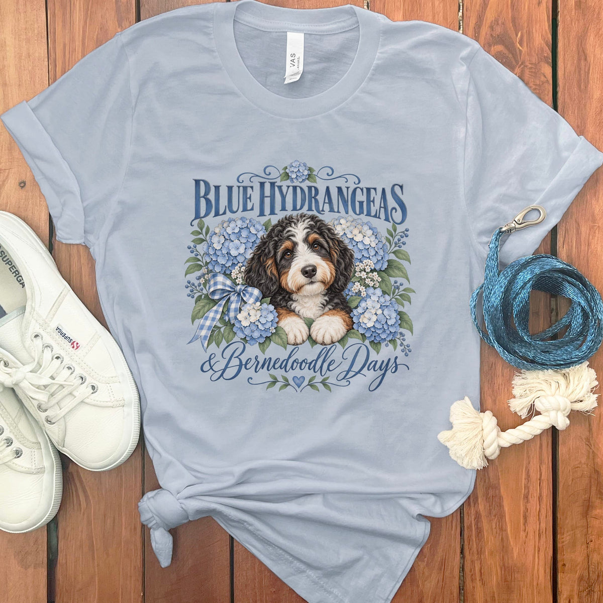 Bernedoodle Days T-Shirt in Light Blue / S by Puppy Jo