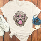Cute Dog with Glasses and Bubblegum Graphic Tee