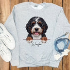 Cute Smiling Dog With Name Winston Design Sweatshirt