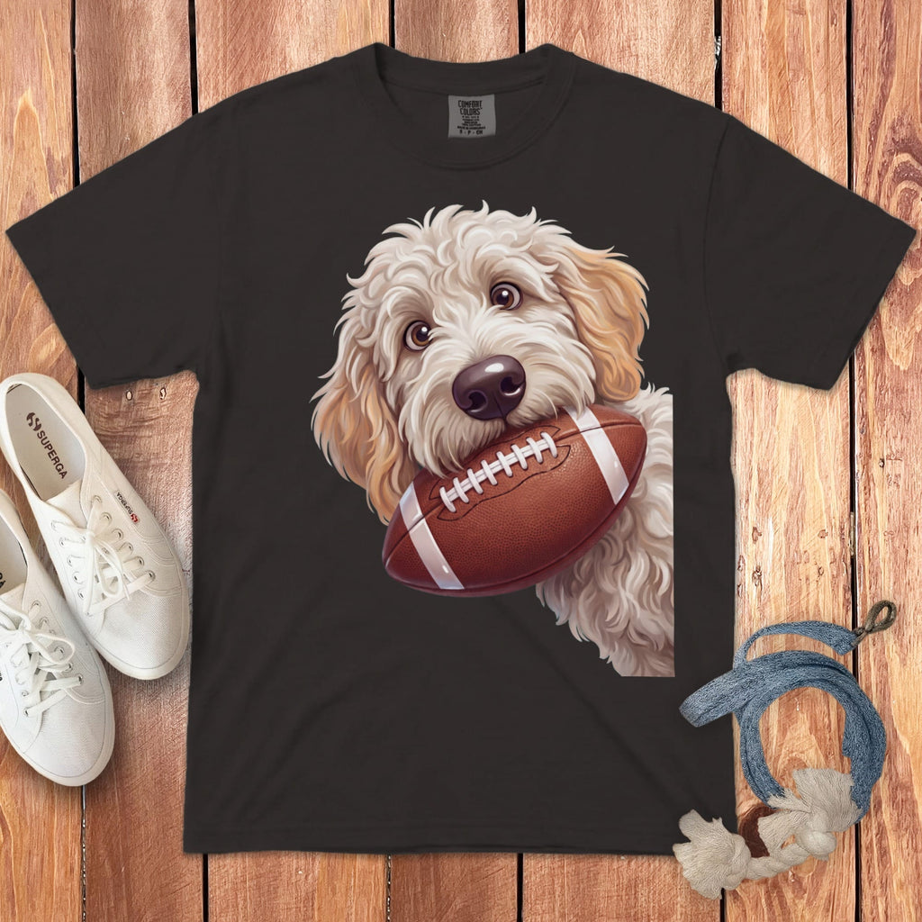Maltipoo Football Signature T-Shirt in Graphite / S by Puppy Jo