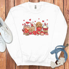 Cozy Puppy and Valentine Treats Sweatshirt
