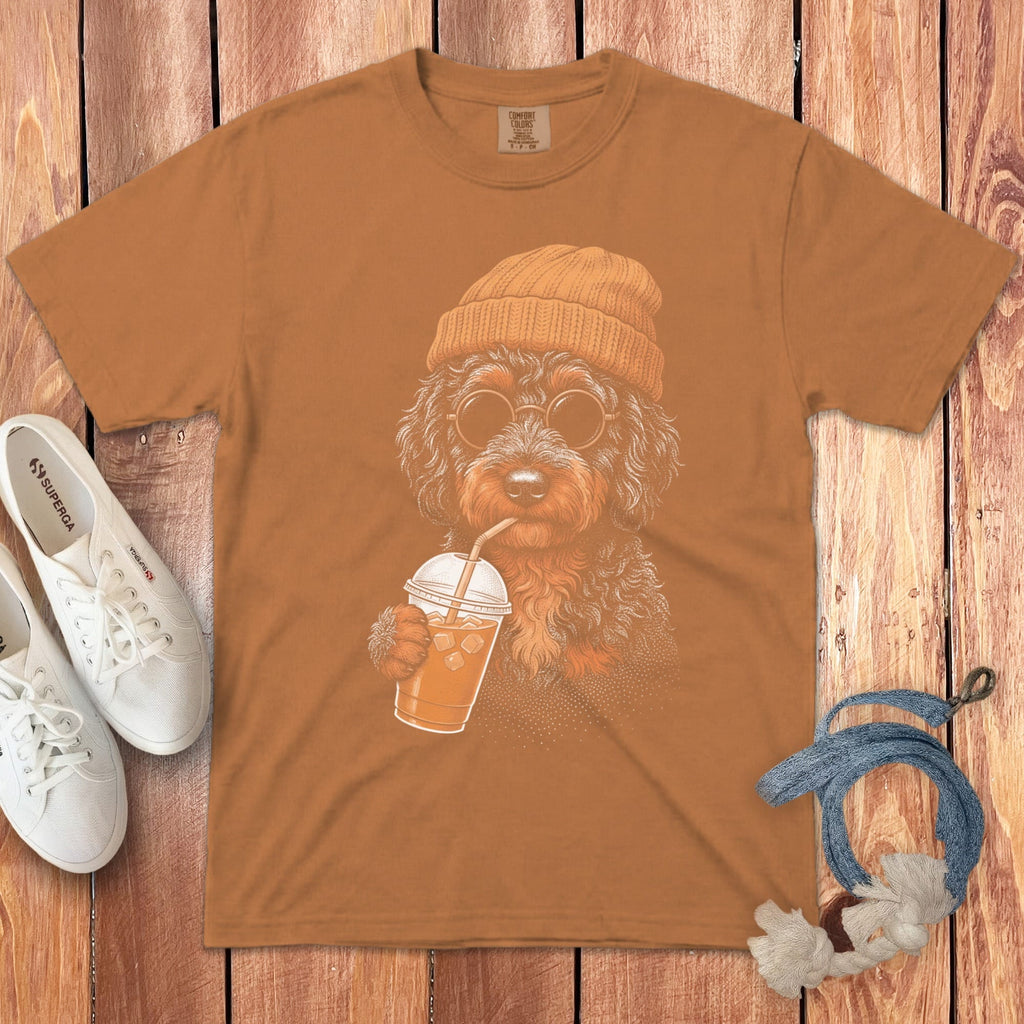 Phantom Goldnedoodle Ice Latte T-Shirt in Yam / S by Puppy Jo