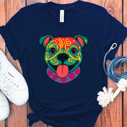 Colorful Dog Face Graphic Tee product type