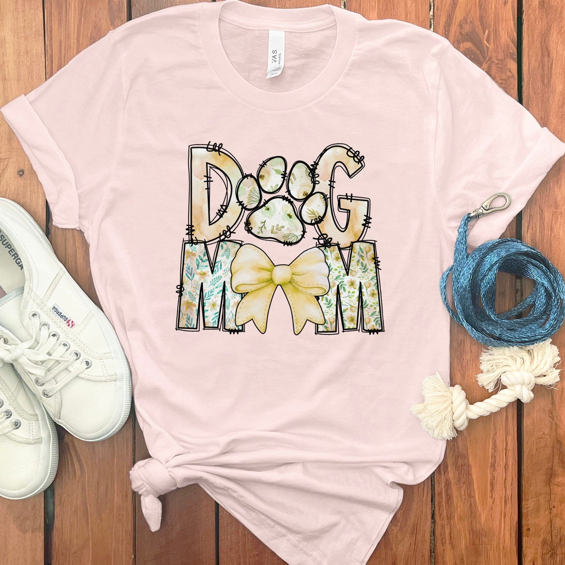 Dog Mom Graphic Tee for Pet Lovers Clothing Product