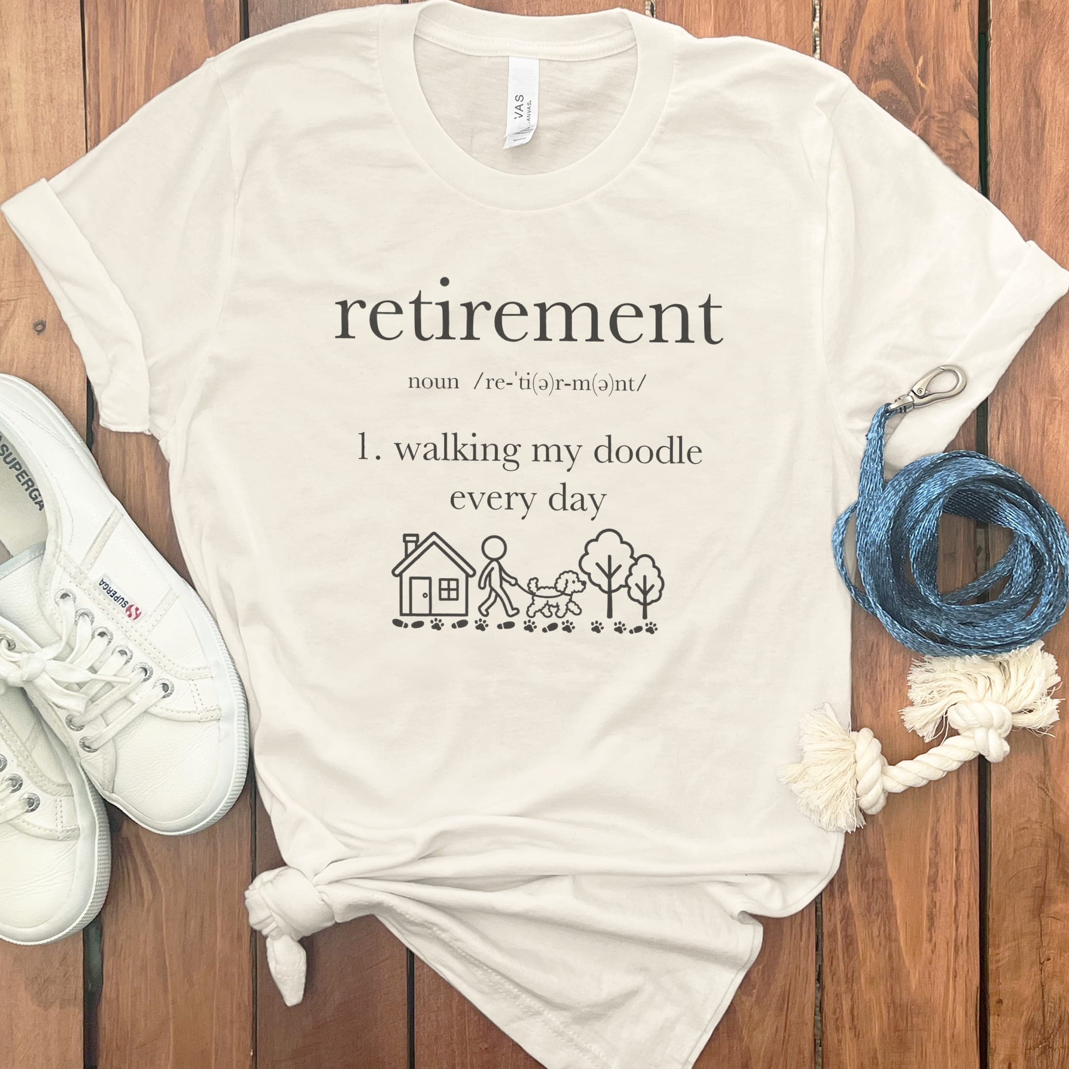 Retirement Doodle Definition T-Shirt in Natural / S by Puppy Jo