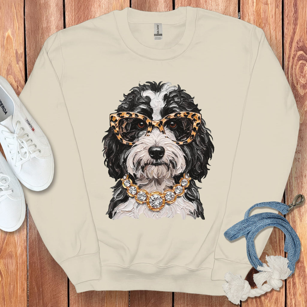 Sheepadoodle Glam Sweatshirt in Sand / S by Puppy Jo