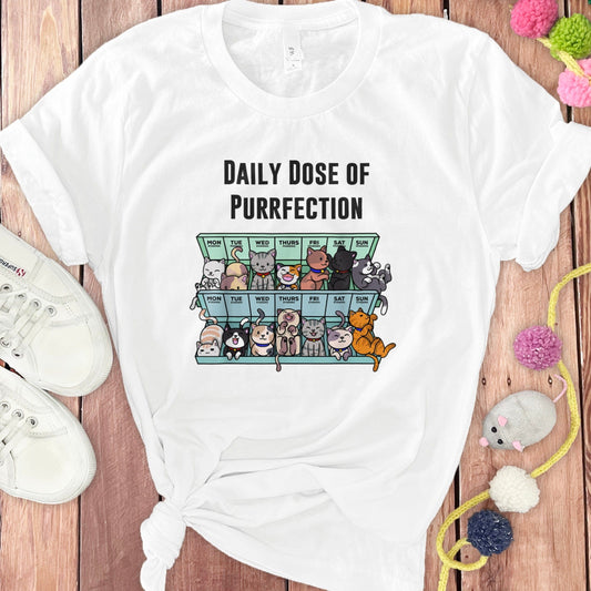 Daily Dose of Purrfection Cats Graphic T shirt product type