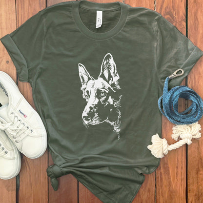 German Shepherd Dog Print T-Shirt Casual Wear product