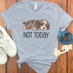 Not Today Casual T-Shirt with Cute Dog Print