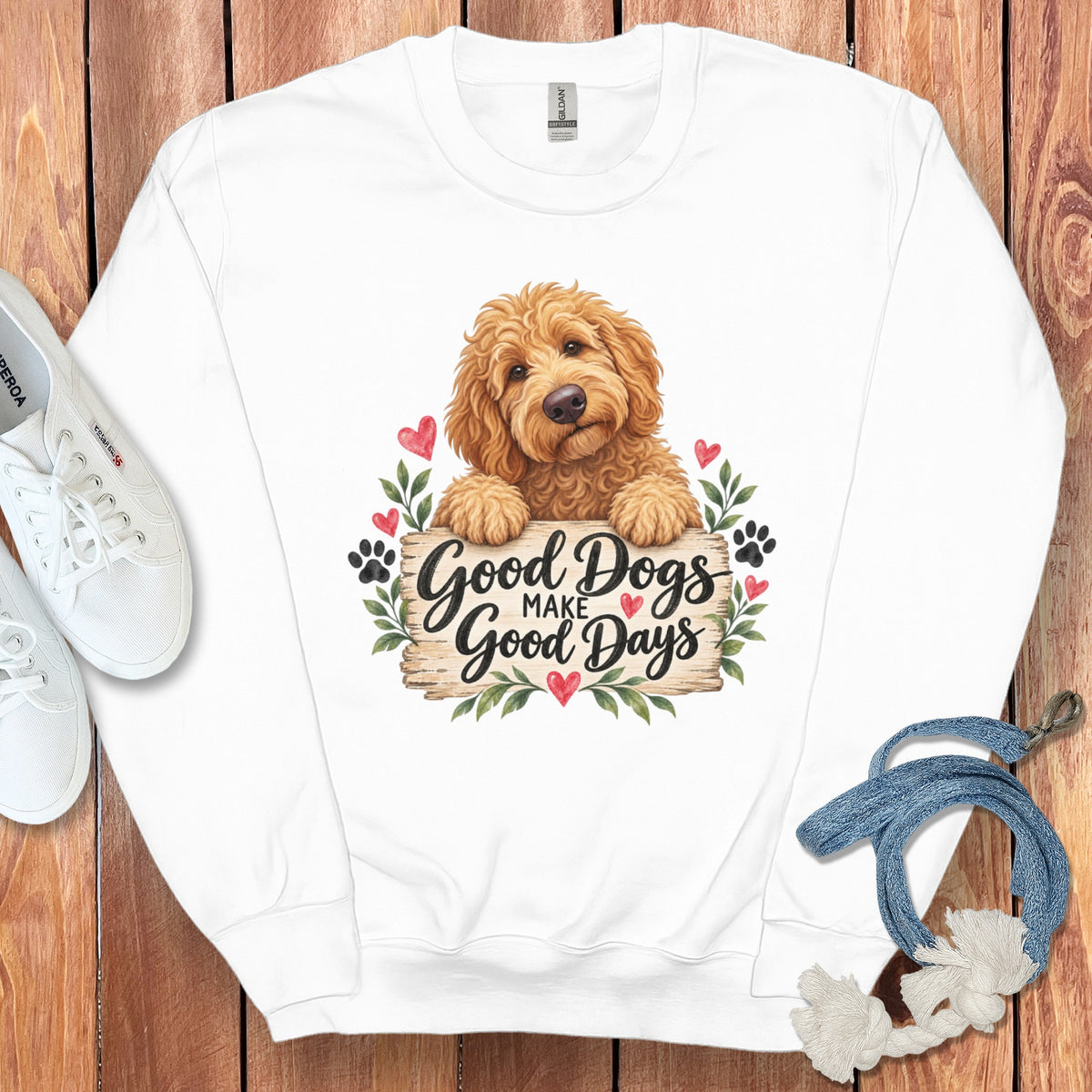 Apricot Goldendoodle Good Days Sweatshirt