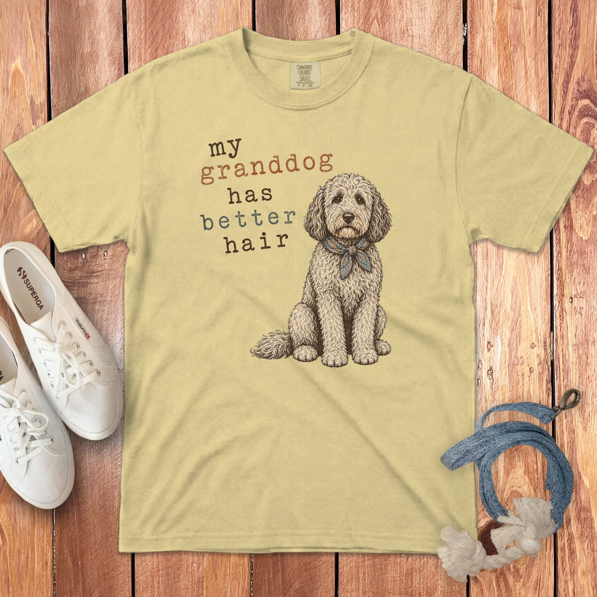 Doodle Better Hair Signature T-Shirt in Butter / S by Puppy Jo