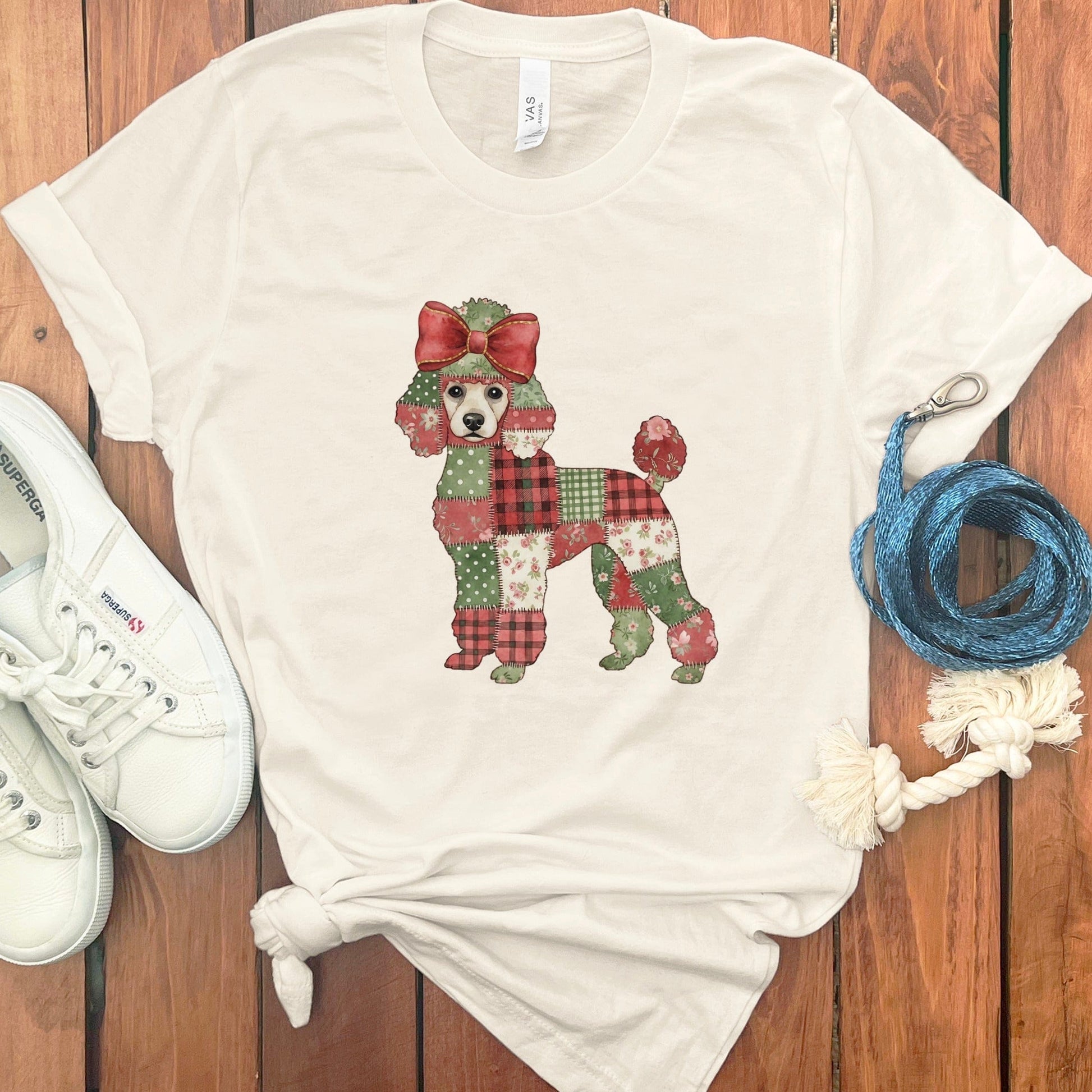 Festive Poodle Graphic Shirt Holiday Dog Lover product type
