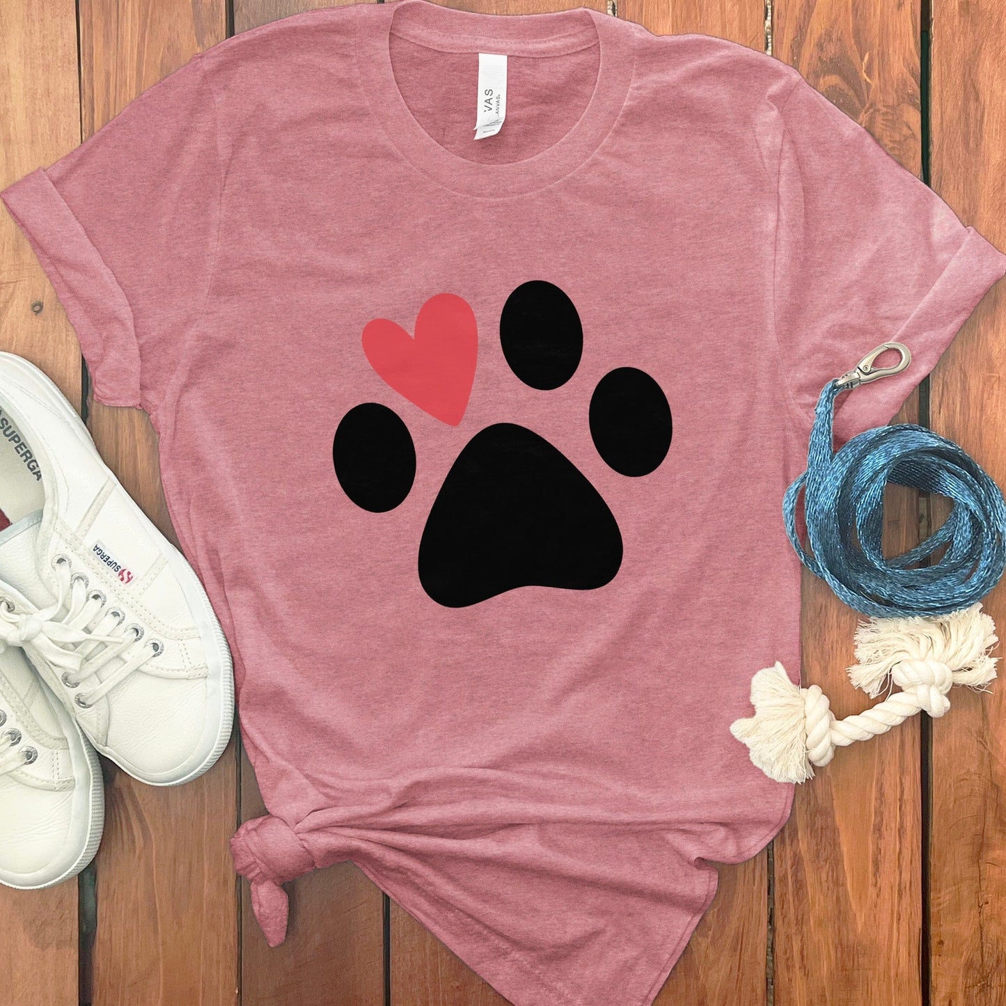 Heart Paw Print Graphic Short Sleeve T-Shirt product type