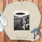 Alien Encounter with Dog Design Sweatshirt product