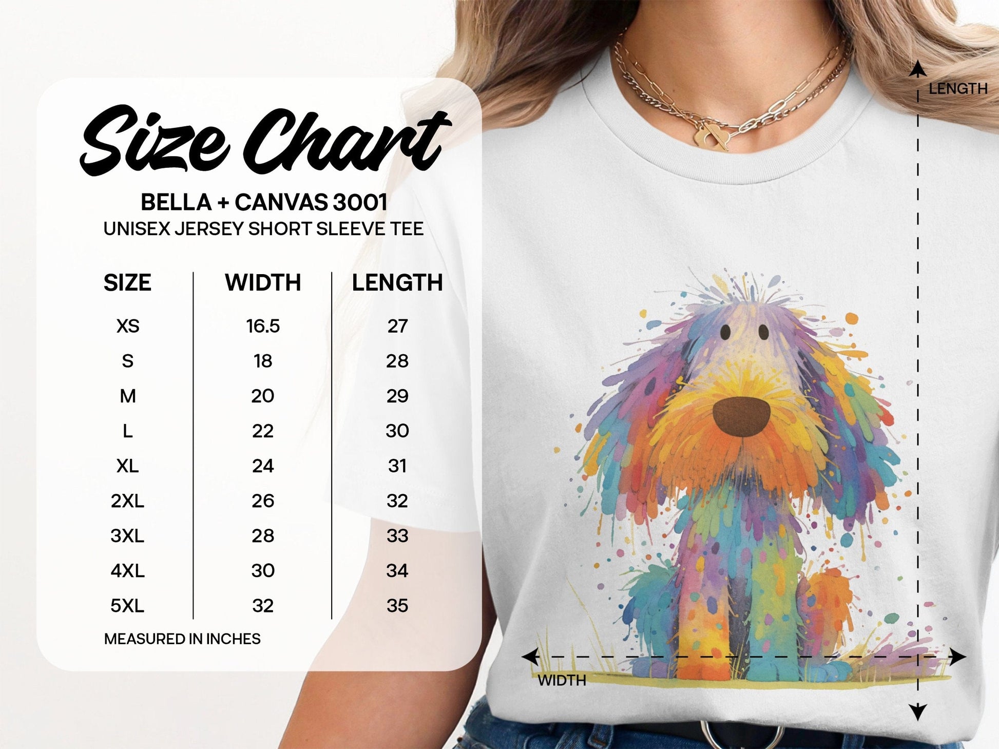 Colorful Dog Print Graphic Tee Shirt product type