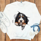 Bernese Mountain Dog Cute Tear Design Sweatshirt