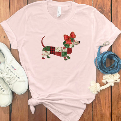 Christmas Patchwork Dog Graphic Tee Shirt product type