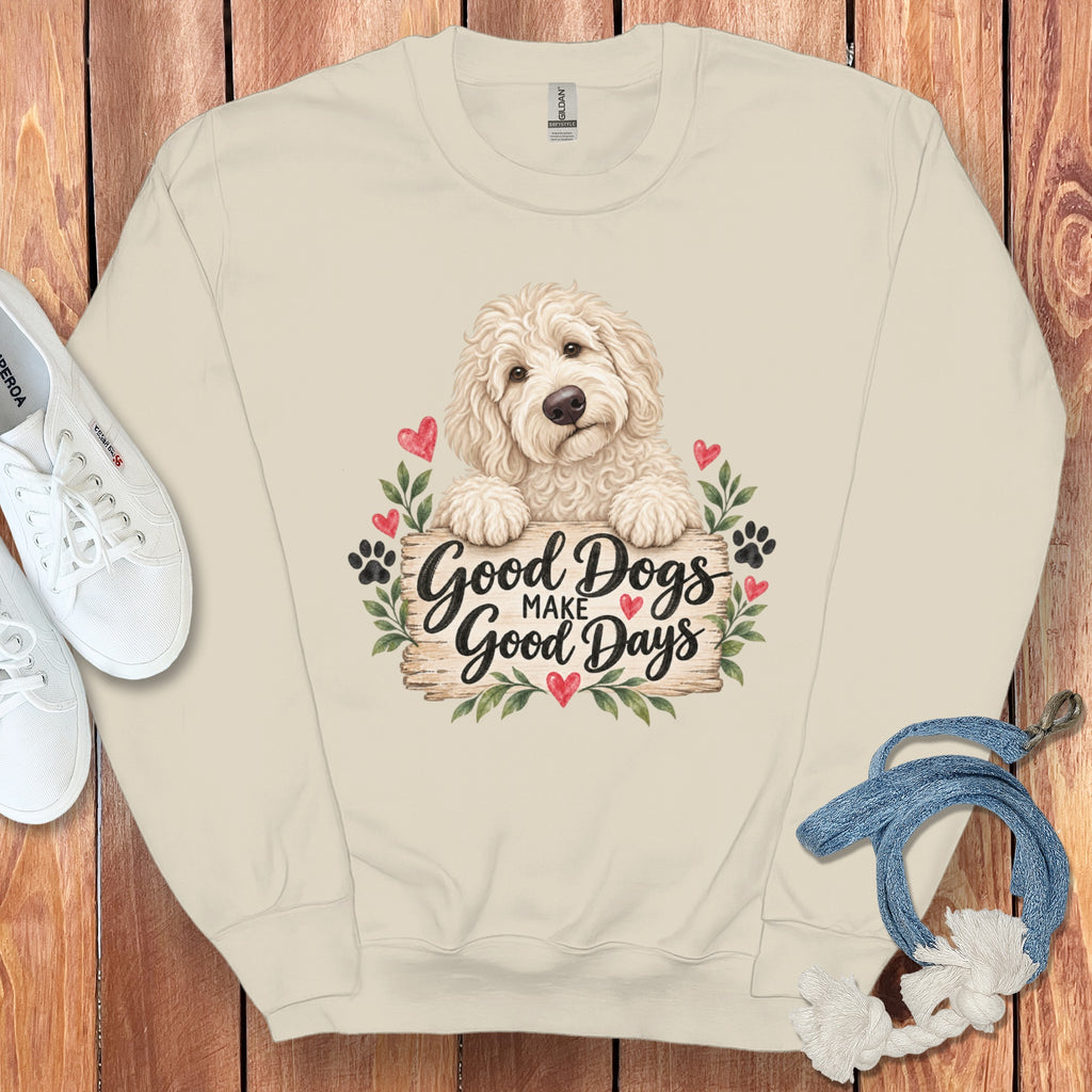 Cream Goldendoodle Good Days Sweatshirt