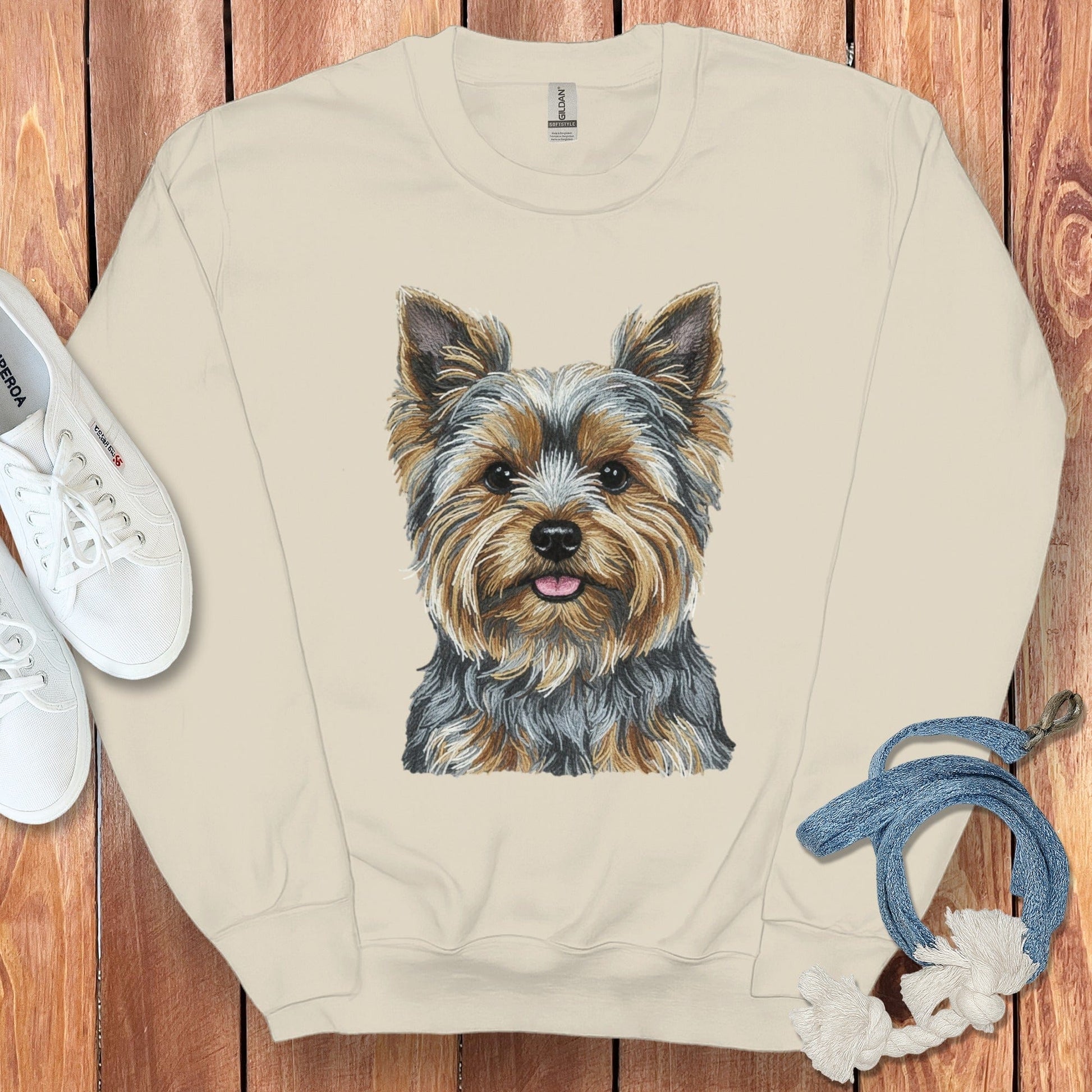 Adorable Yorkshire Terrier Print Design Sweatshirt