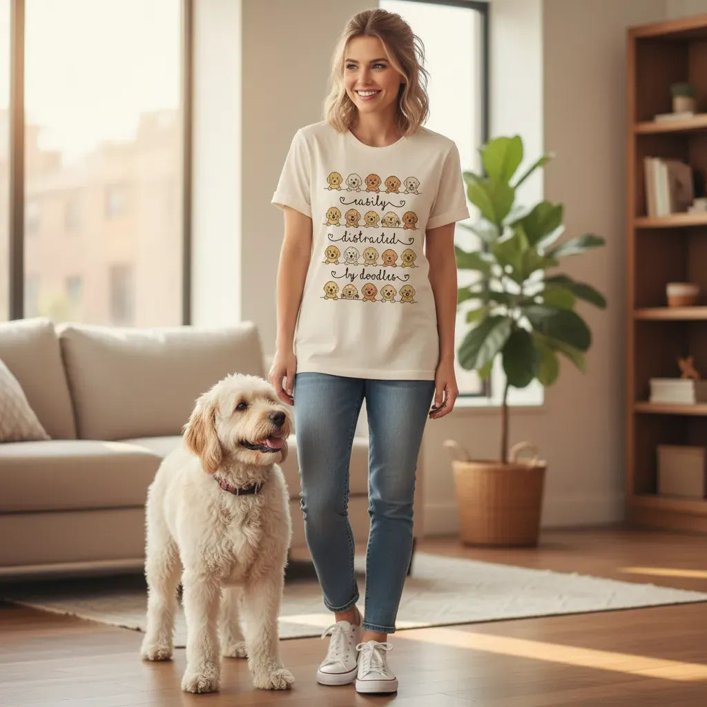 Easily Distracted By Doodles T-Shirt in by Puppy Jo