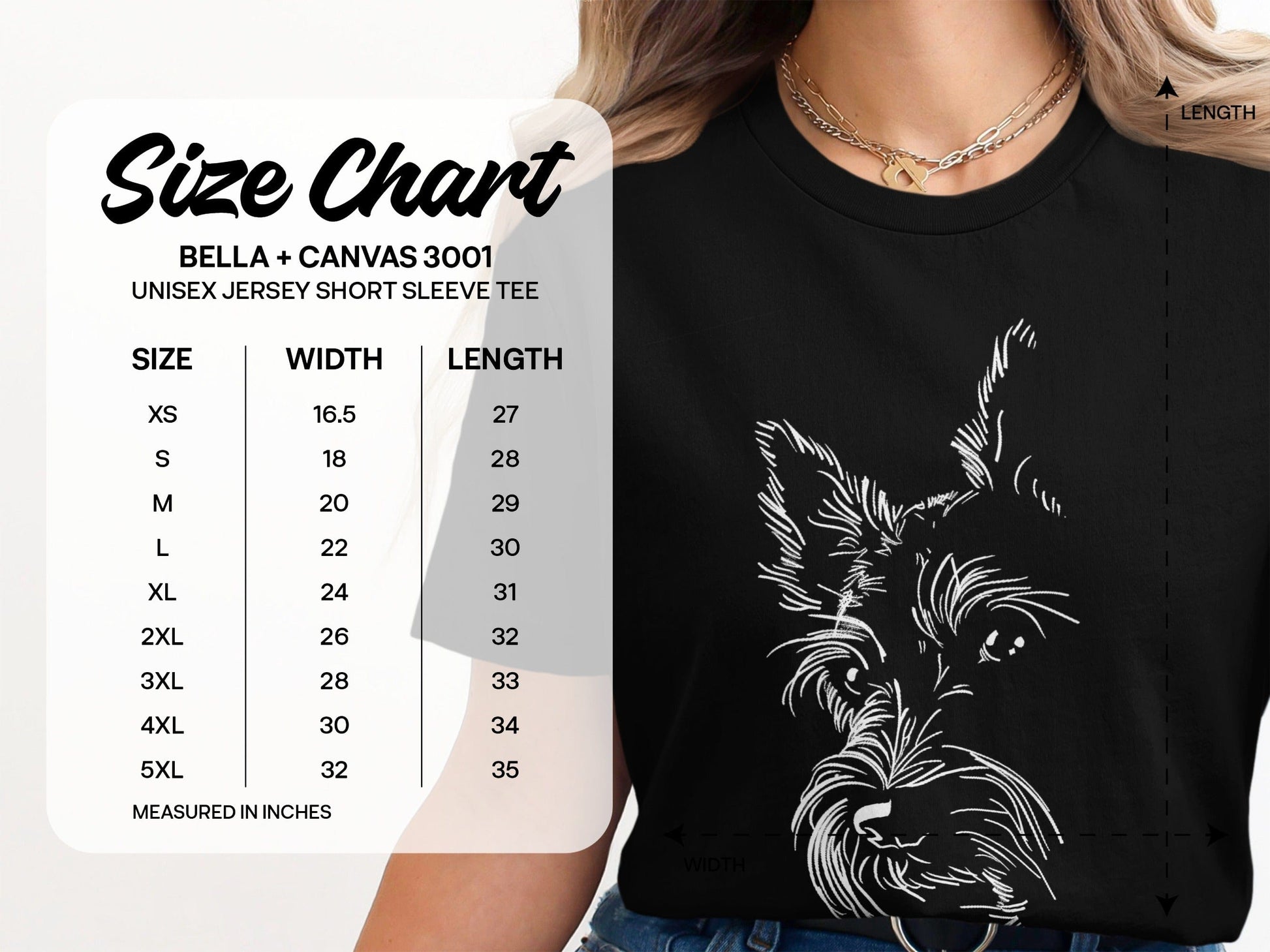 Artistic Dog Print Unisex Jersey Short Sleeve Tee product
