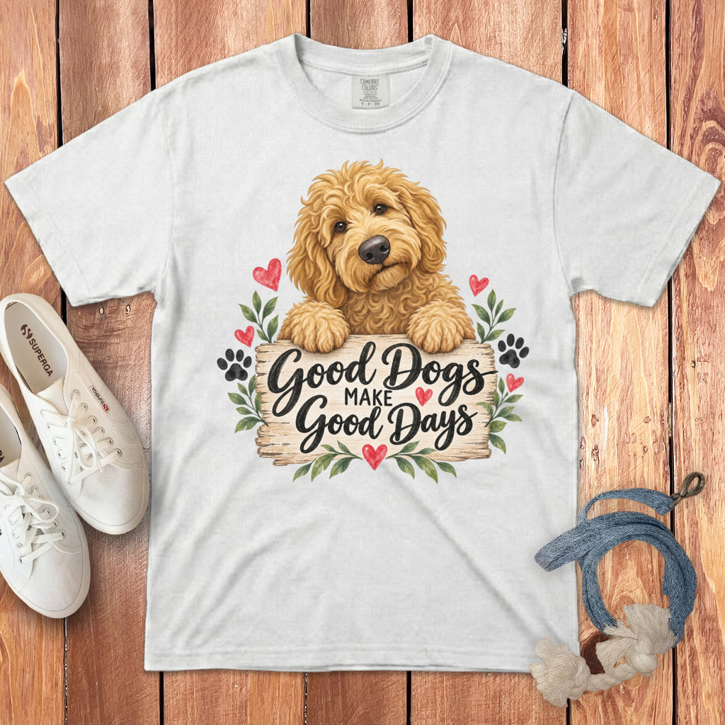 Golden Goldendoodle Good Days Signature T-Shirt