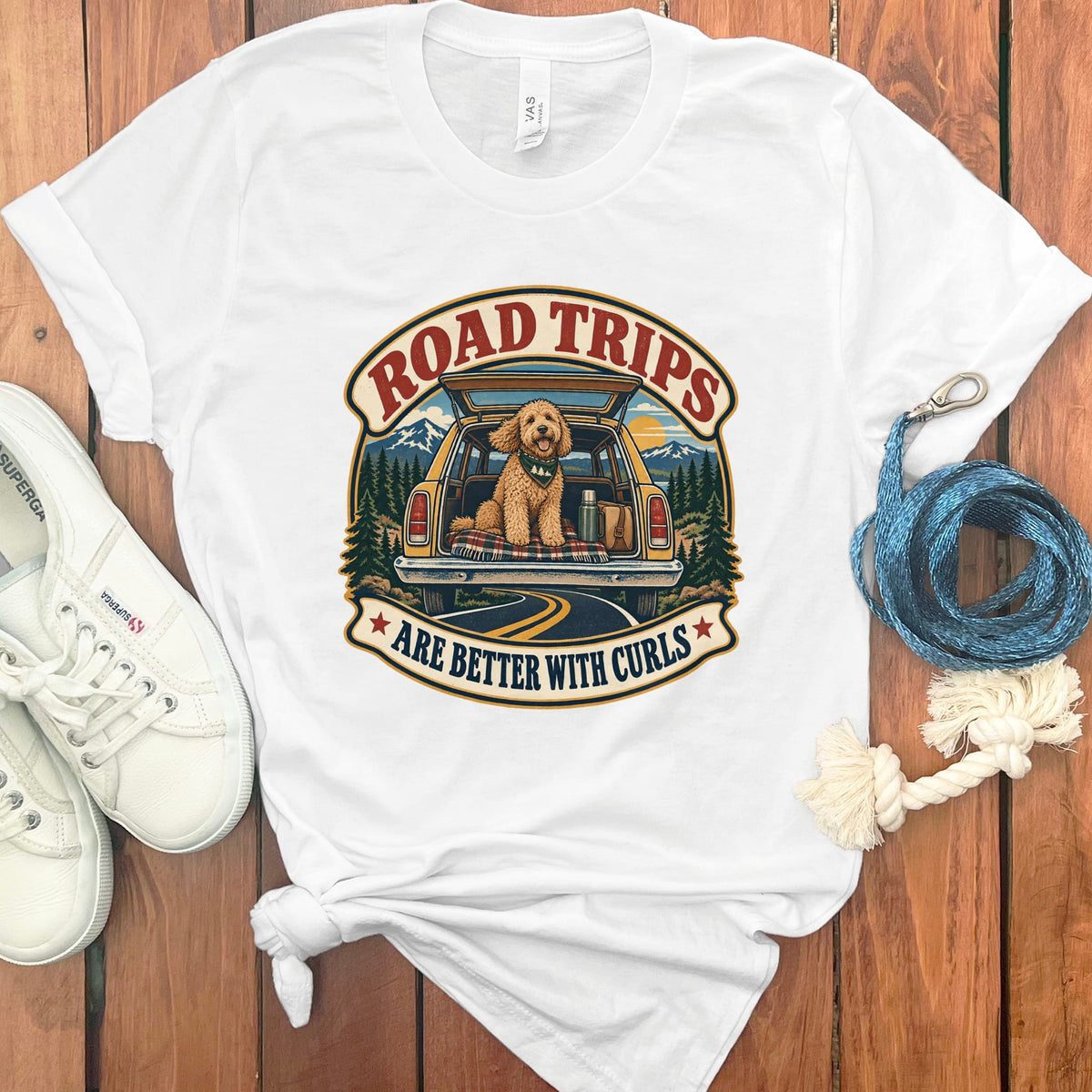 Doodle Road Trips T-Shirt in White / S by Puppy Jo
