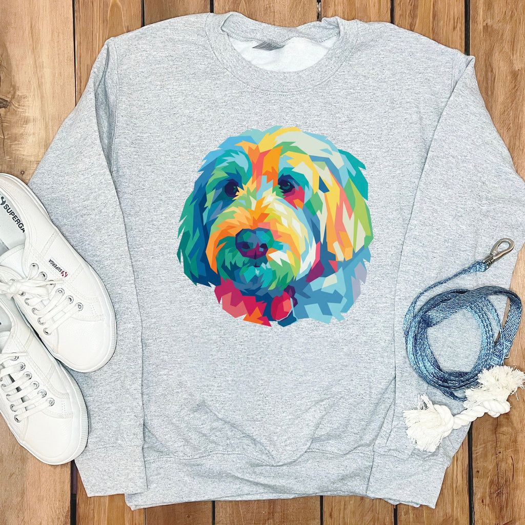 Colorful Dog Artwork Sweatshirt Product