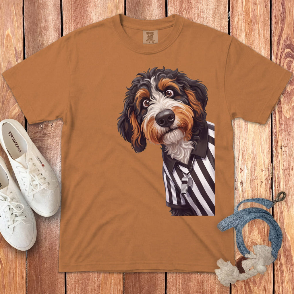 Bernedoodle Football Referee Signature T-Shirt in Yam / S by Puppy Jo
