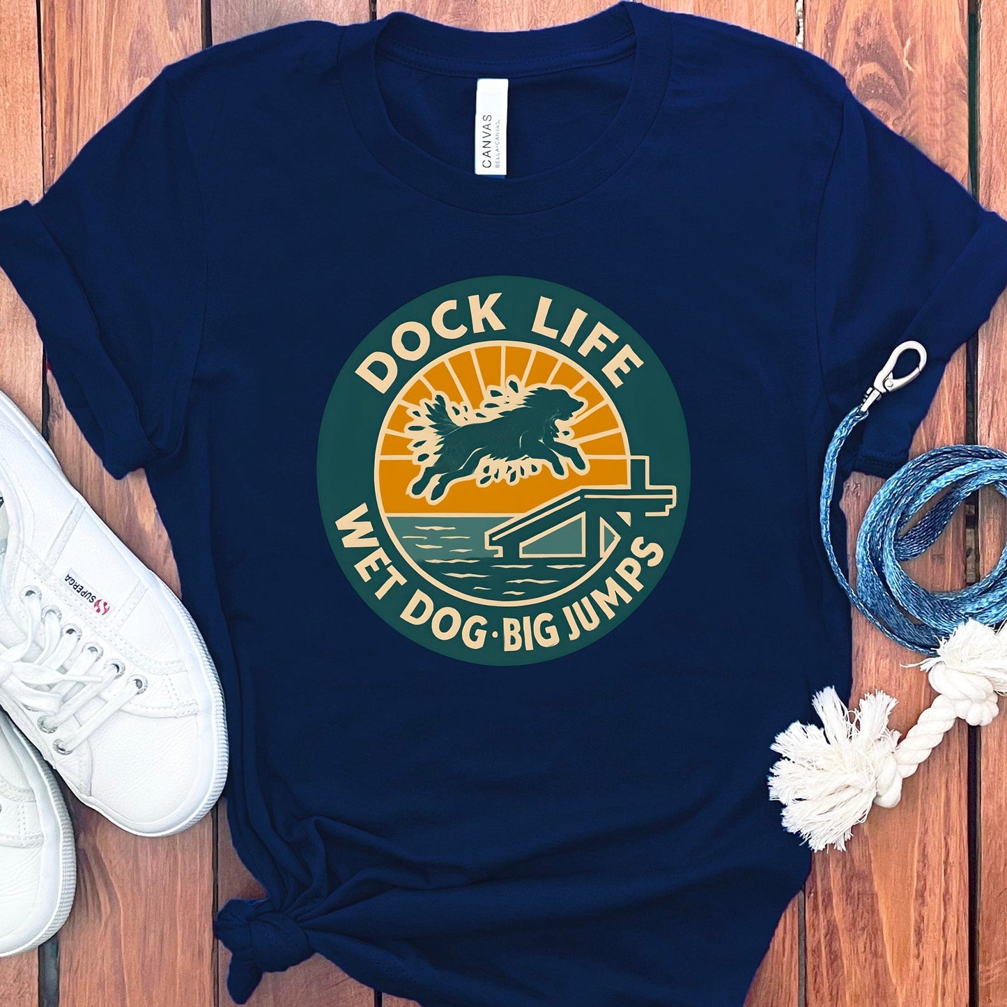 Dock Life Wet Dog Big Jumps Graphic T-shirt product type