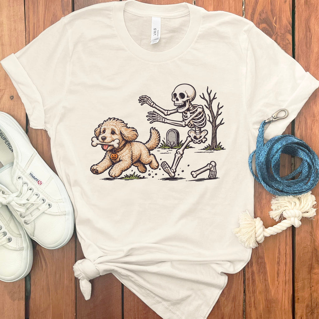Cream Goldendoodle Bone Thief T-Shirt in Natural / S by Puppy Jo