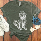 Cute Dog Print Green T-Shirt Ideal for Pet Lovers