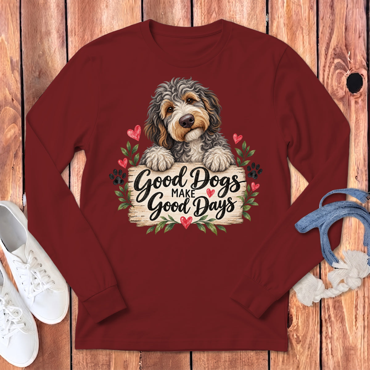 Aussiedoodle Good Days Long Sleeve T-Shirt
