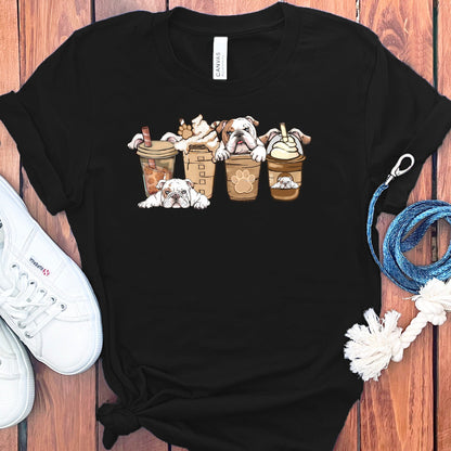 ENGLISH BULLDOGS COFFEE T-SHIRT
