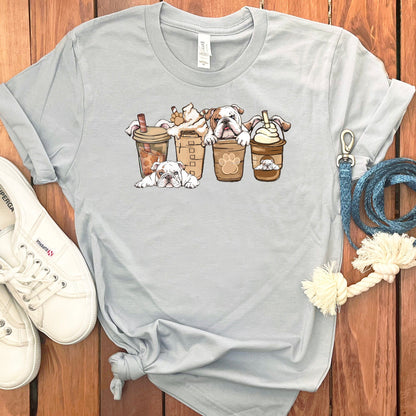 ENGLISH BULLDOGS COFFEE T-SHIRT