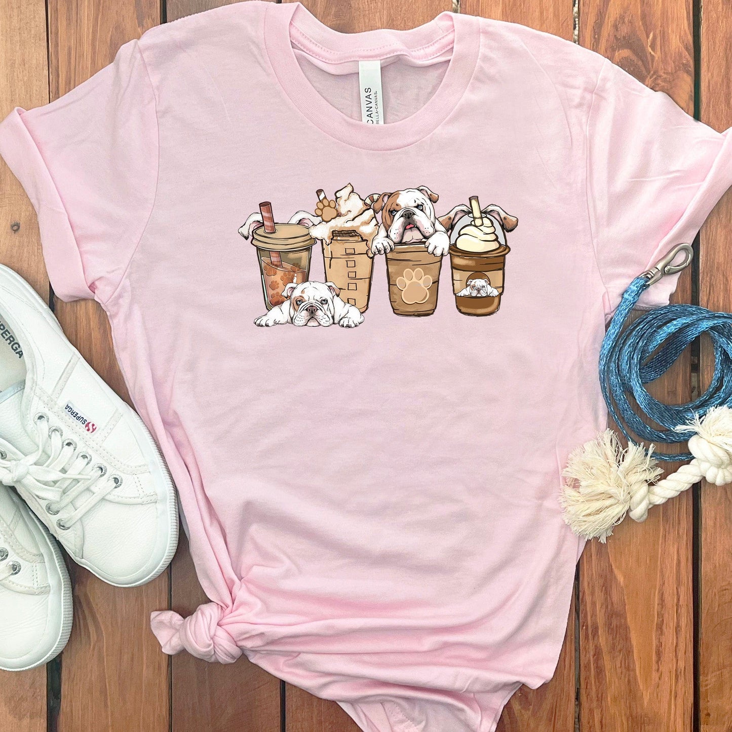 ENGLISH BULLDOGS COFFEE T-SHIRT