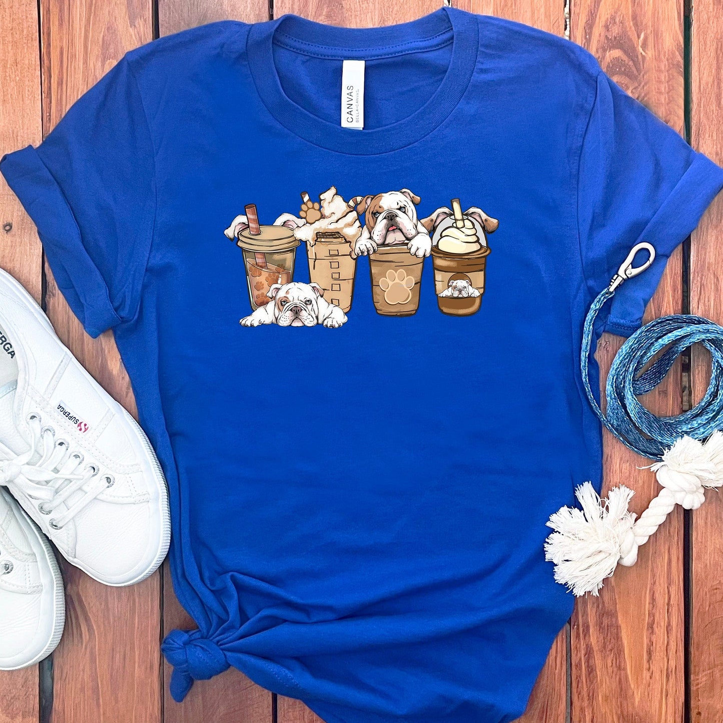 ENGLISH BULLDOGS COFFEE T-SHIRT