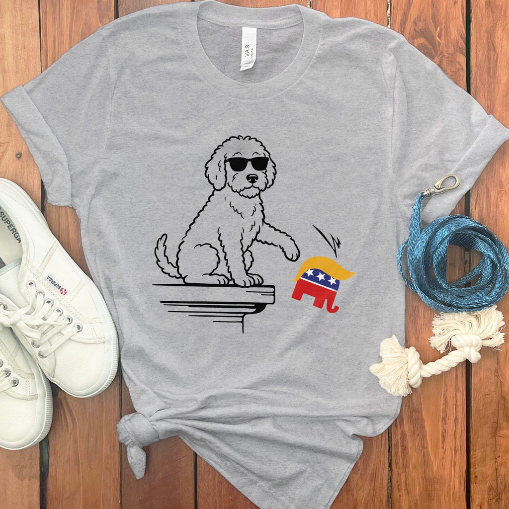 Enough Said Doodle T-Shirt in Athletic Heather / S by Puppy Jo