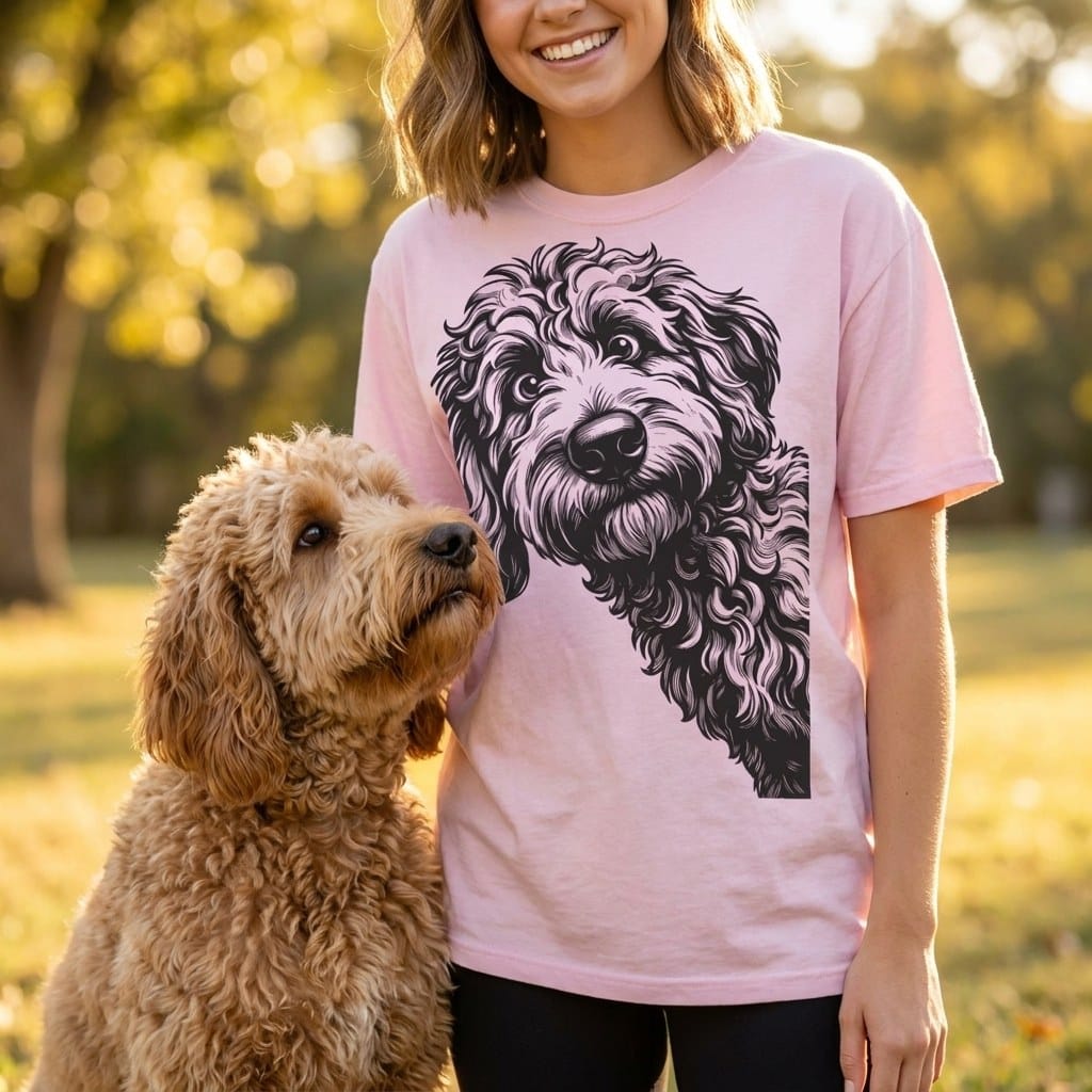 Etched Peeking Doodle Signature T-Shirt in by Puppy Jo