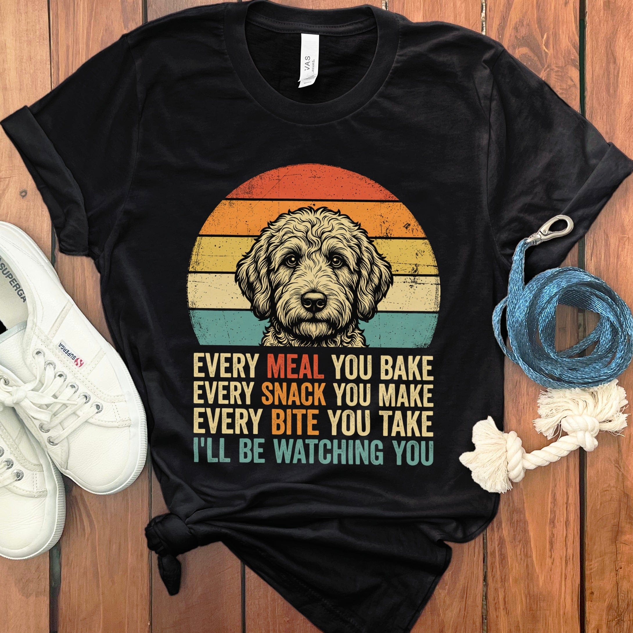 Every Meal Doodle T-Shirt in Black / S by Puppy Jo