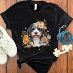 Floral Dog Art T-Shirt Perfect for Pet Lovers
