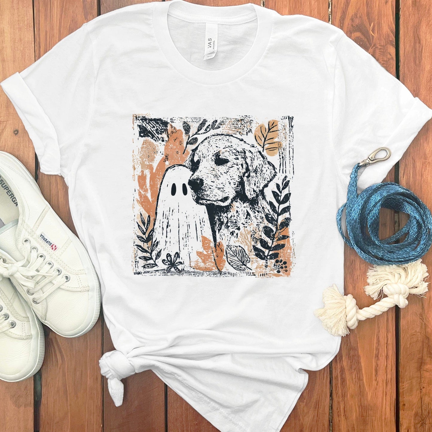 Autumn Dog and Ghost Graphic T-Shirt product type