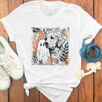 Autumn Dog and Ghost Graphic T-Shirt product type