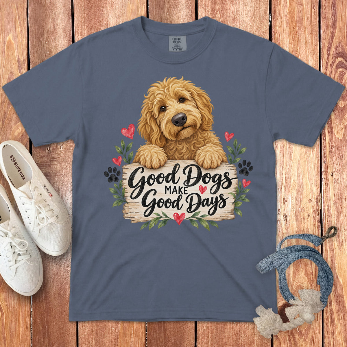 Golden Goldendoodle Good Days Signature T-Shirt